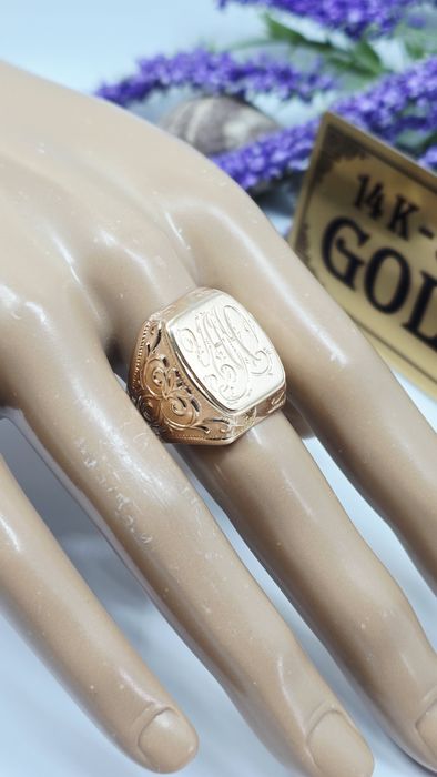 Złoty sygnet męski próba 583 czerwone złoto
