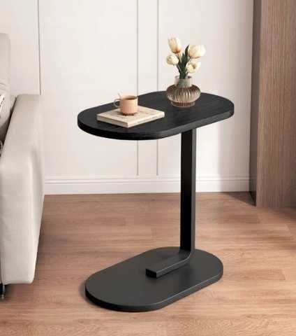 Stolik kawowy boczny nocny Loft czarny 59,5 cm