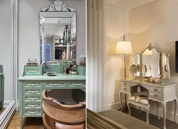 Penteadeira Espelho aparador secretária tocador  madeira maciça e márm