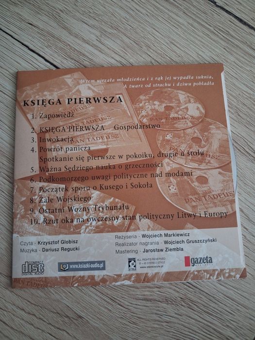 Płyta CD Adam Mickiewicz Pan Tadeusz Księga 1