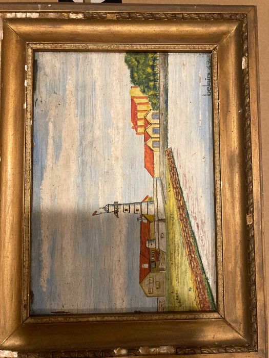 Quadro pintado à mão do "Forte da Barra"