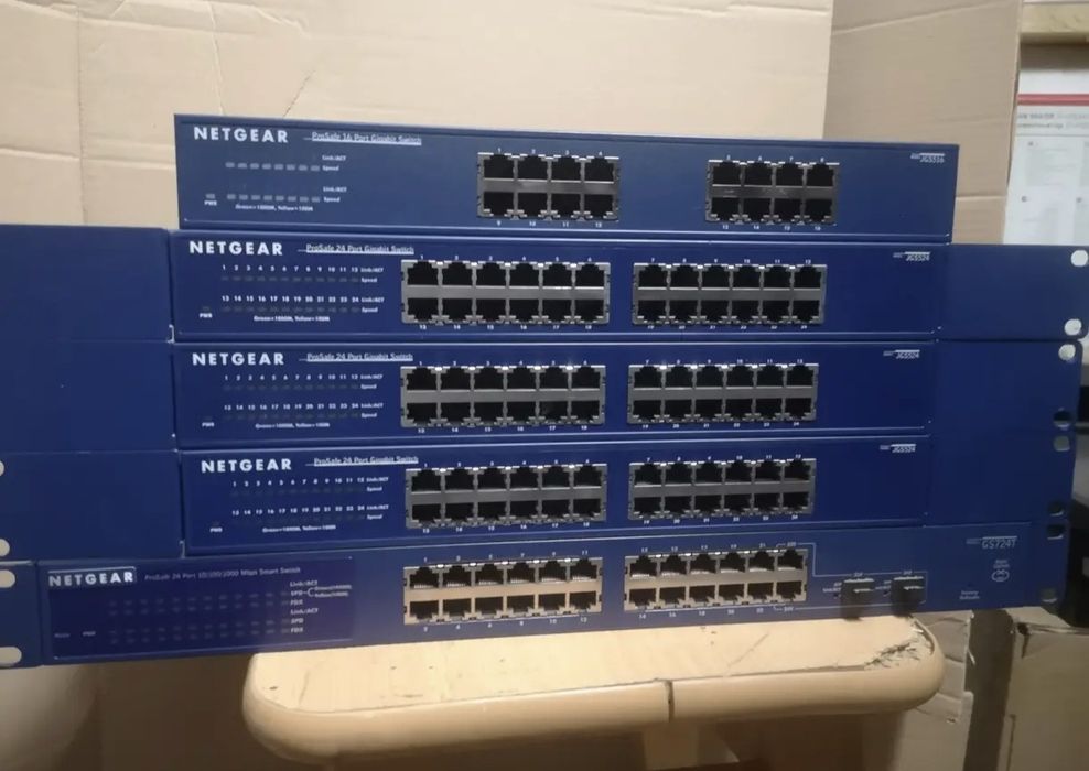 [Zestaw] 11 switchów sieciowych D-LINK, HP, NETGEAR – Idealne do nauki/laboratorium