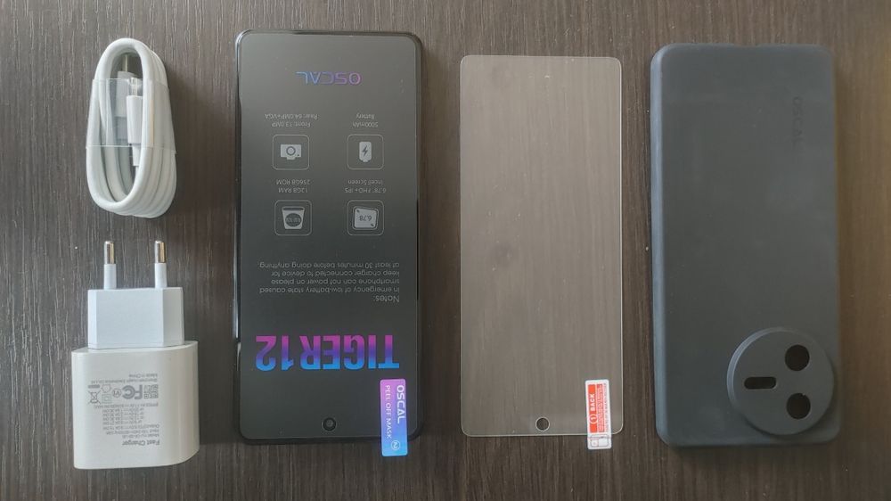 Blackview OSCAL TIGER 12,6.8"FHD 120Гц,24Гб,256Гб,NFC,синій,чохол,скло