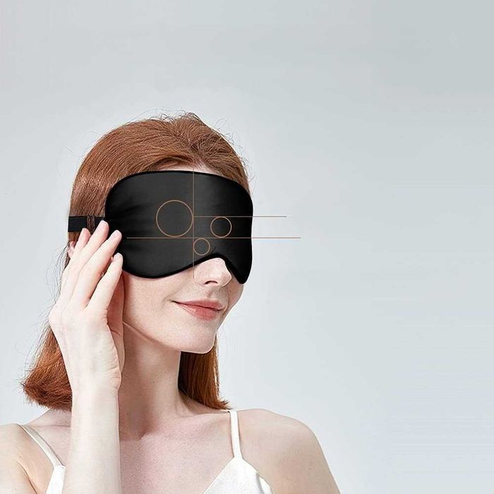 Jedwabna Opaska na Oczy do Spania 2 sztuki Maska Na Jedwab Mulberry