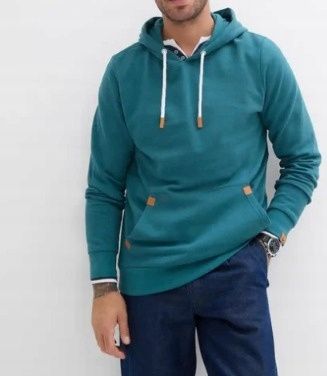 B.P.C bluza męska morska zielona z kapturem r.3XL