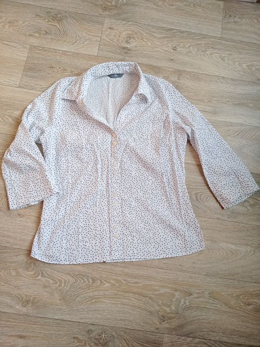 Bluzka L -XL biała w kropki