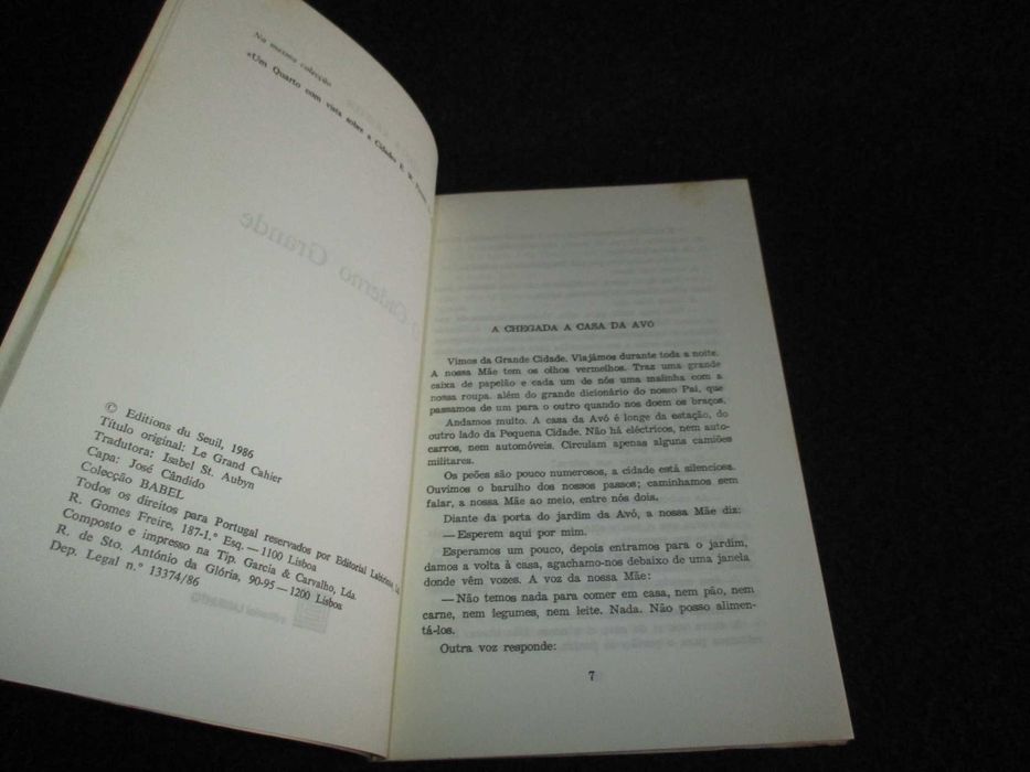 Livro O Caderno Grande Agota Kristof