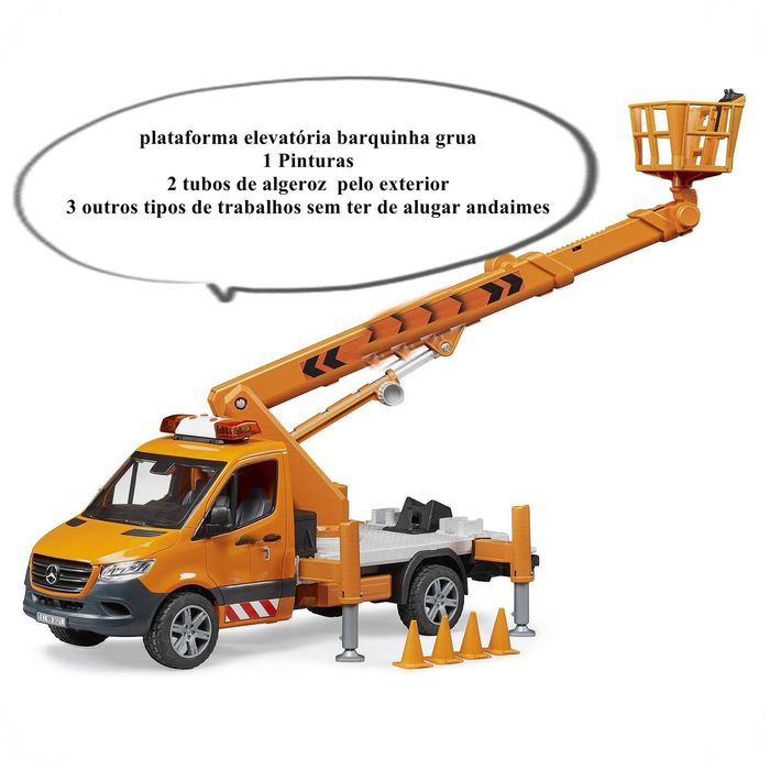 Carrinha plataforma elevatória Barquinha grua