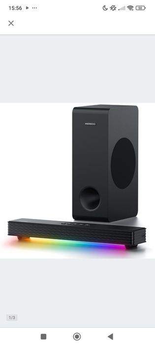 Soundbar Meredo g38 3.1 LED USB BT 5.3