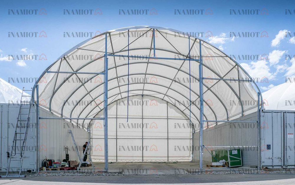 Magazyn na kontenerach 10x18 modułowe warsztat