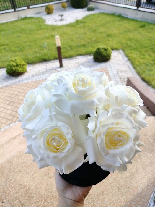 Flower box welurowym pudełku