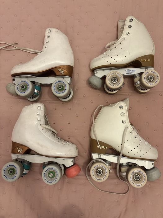 Patins para patinagem artistica e fatos