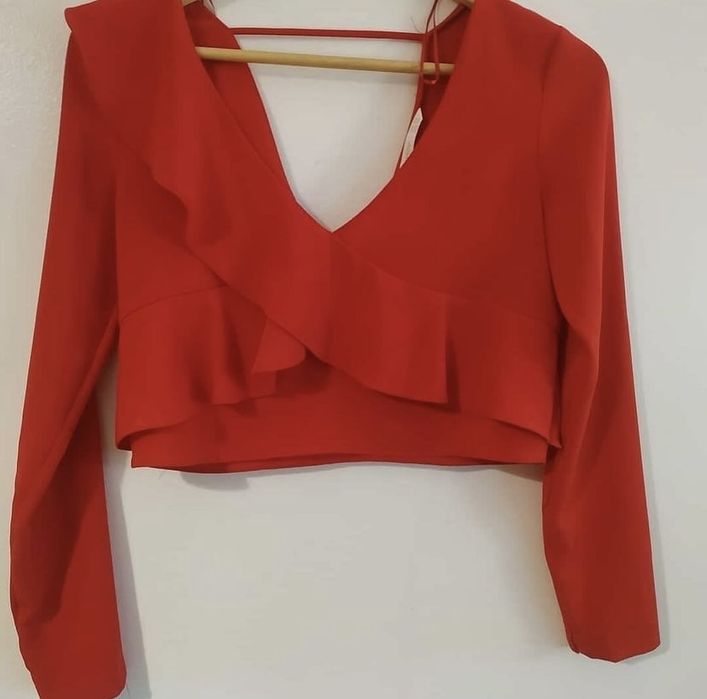 Top Vermelho Zara
