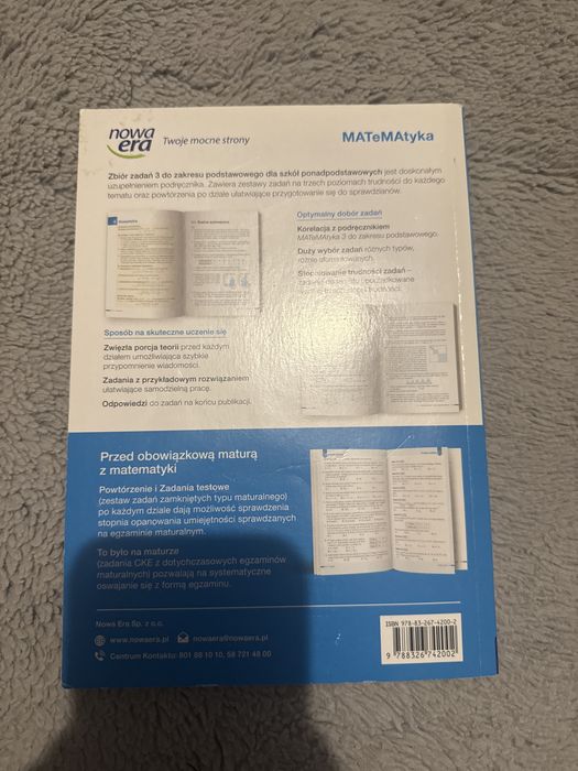 Matematyka zbiór zadań 3 zakred podstawowy nowa era