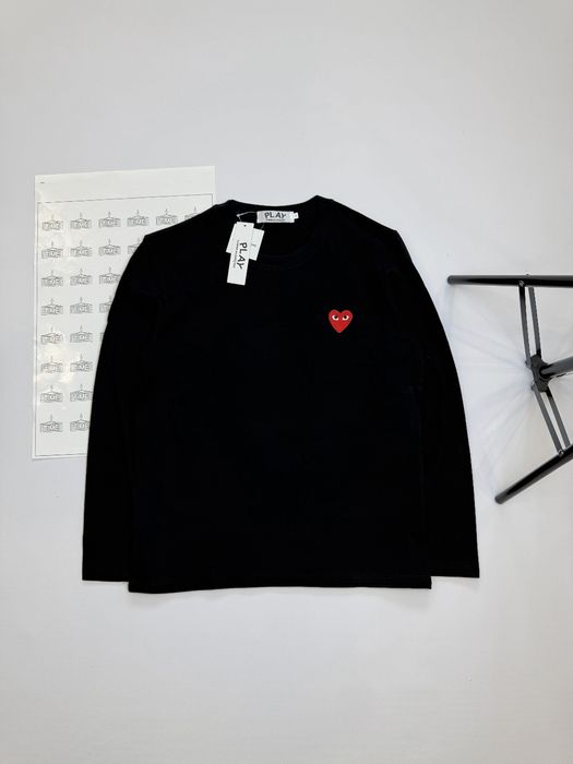 CDG Play Longsleeve / comme des garcons / лонгслів кофта кдг плей / ком де гарсон кофта лонгслив лонг футболка з довгим рукавом