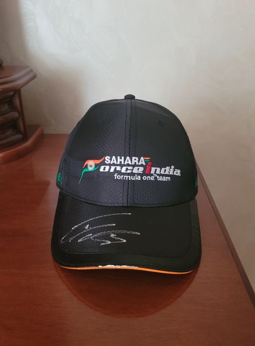 Кепка Sahara Force India F1 Team Black Carbon з автографом