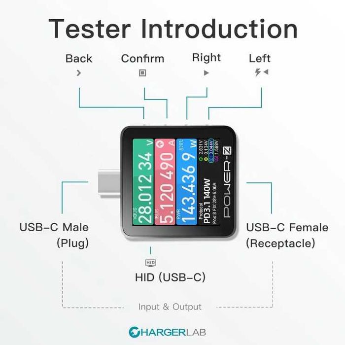 Професійний USB тестер ChargerLAB Power-Z KM003C