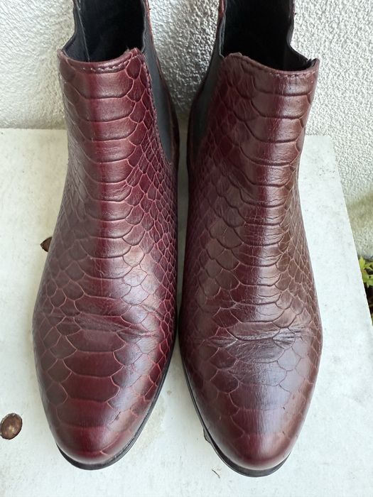 Sztyblety r.35 jak nowe burgundowe Lasocki