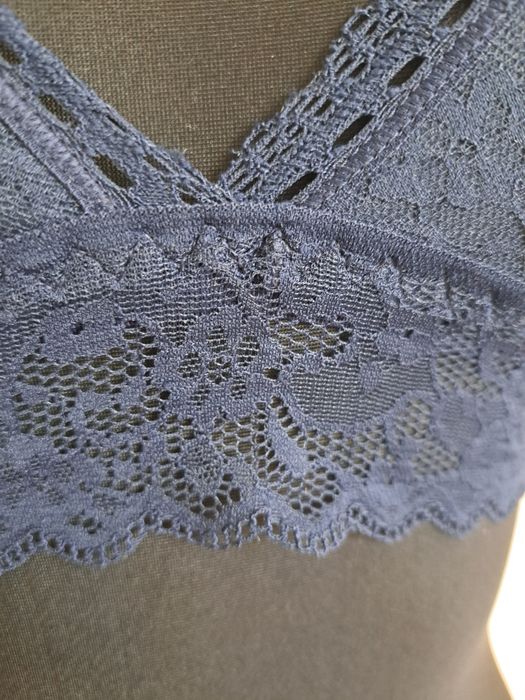 Tezenis nowy granatowy biustonosz koronka  75B