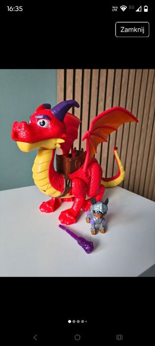Smok odważni rycerze psi patrol paw patrol kieł