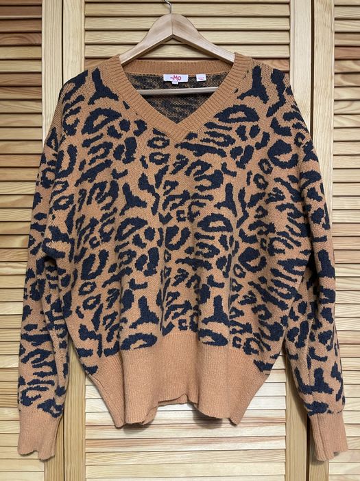 Nowy sweter oversize panterka brązowo-szary MyMo M/L