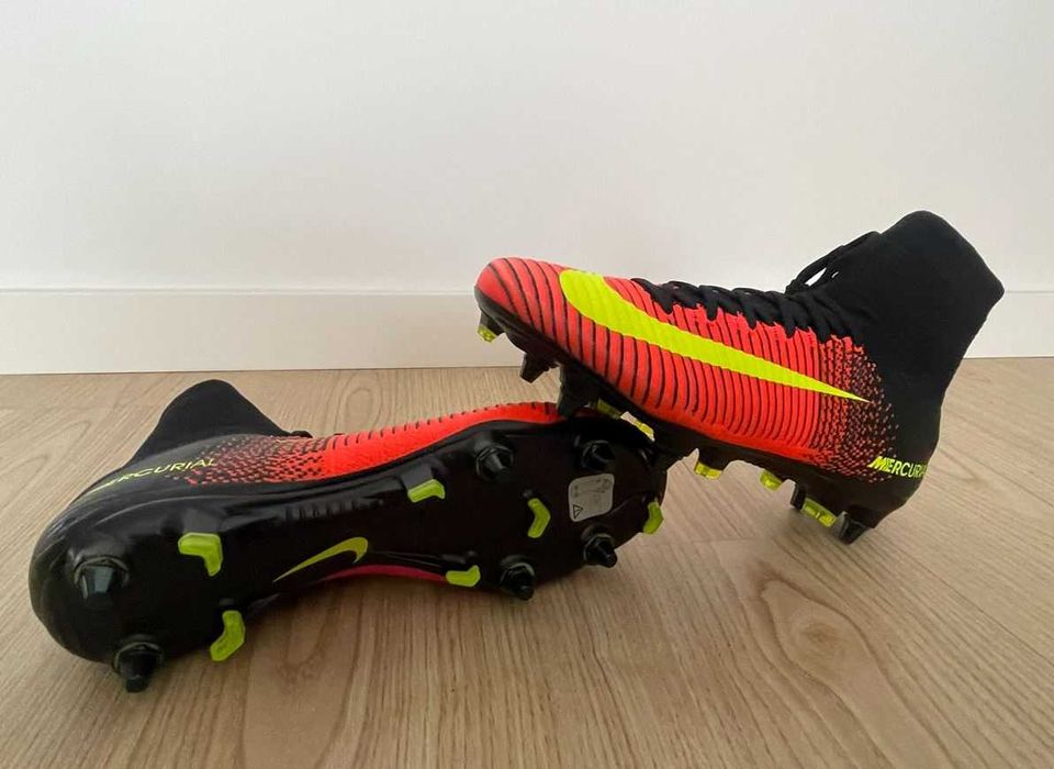 Chuteira NIKE Mercurial Superfly 5 VG PRO Total Crimson/Volt/Black NOVAS