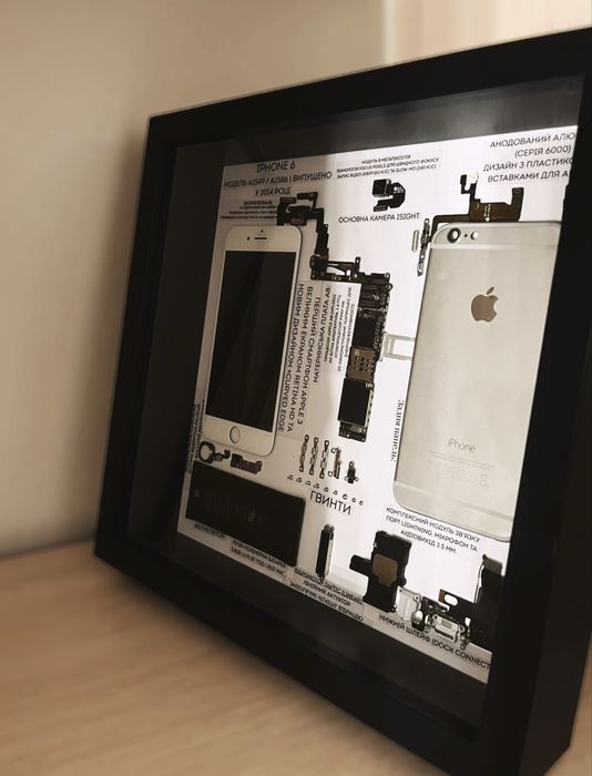 Продам Арт-картину iPhone 6 Disassembled Tech Art Display