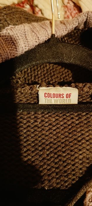 Sweter w paski z kapturem. XL