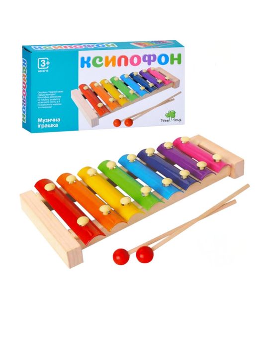 Дерев'яний ксилофон Limo Toy MD0713,деревянный ксилофон стучалка