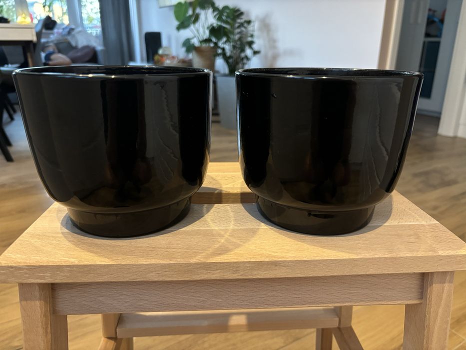 Doniczki czarne 3 sztuki