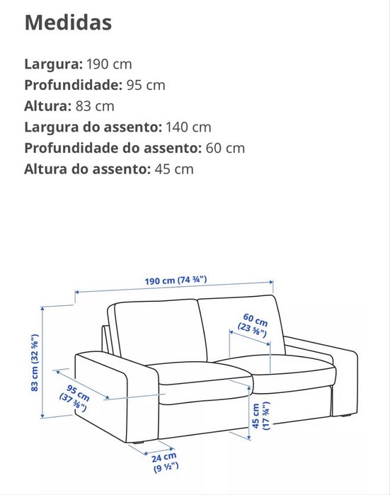 Sofá Kivik 2 lugares
