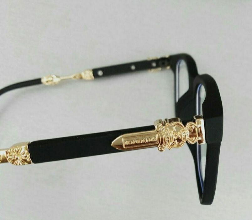 Chrome Hearts очки мужские имиджевые оправа для очков черная зол лого