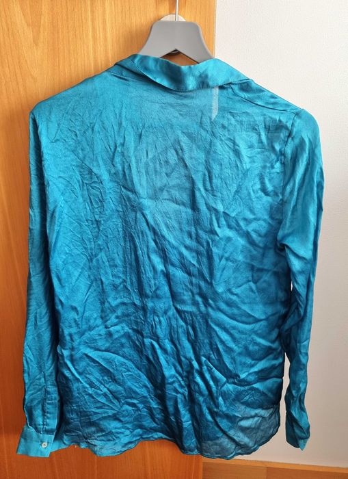 Camisa azul elétrico/ vibrante Zara, tamanho XS