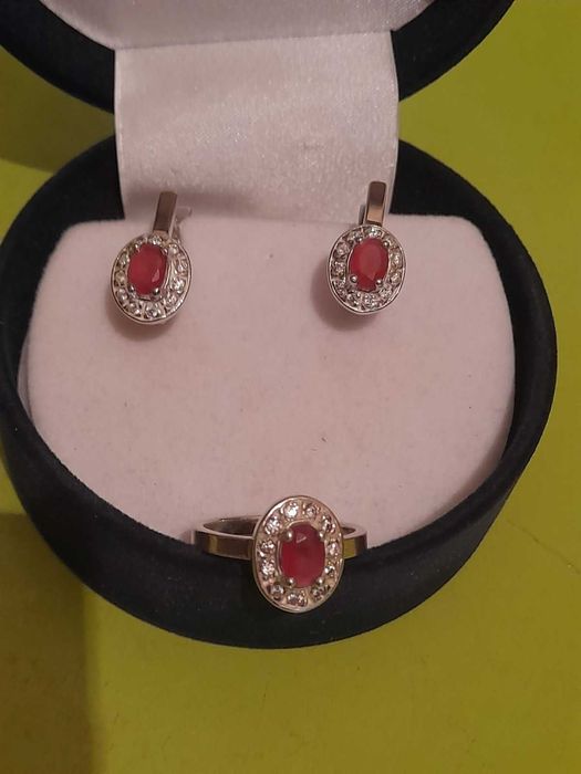 Набор Кольцо+серьги , серебро 925 проба