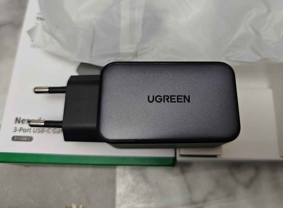 UGREEN NEXODE GaN 65W, 100W зарядний пристрій та є кабелі 100W 1м