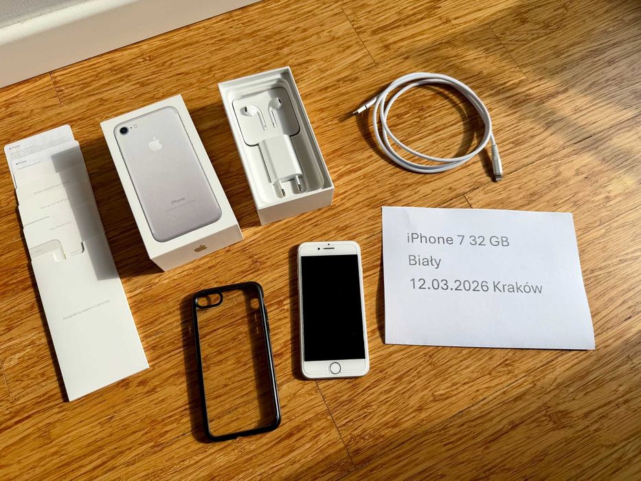 iPhone 7 32 GB bialy - orginalny w stanie bdb