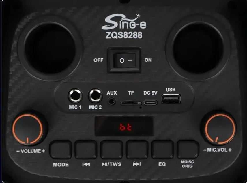 Портативна колонка велика караоке блютус як gbl  +2 мікрофони fm радіо