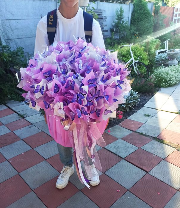 Букет из бабочек. Букет з метеликів. Нічник з метеликів.