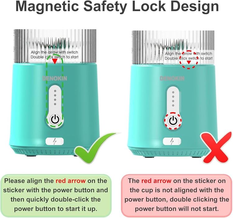 Denokin przenośny blender 450ml kolor biały