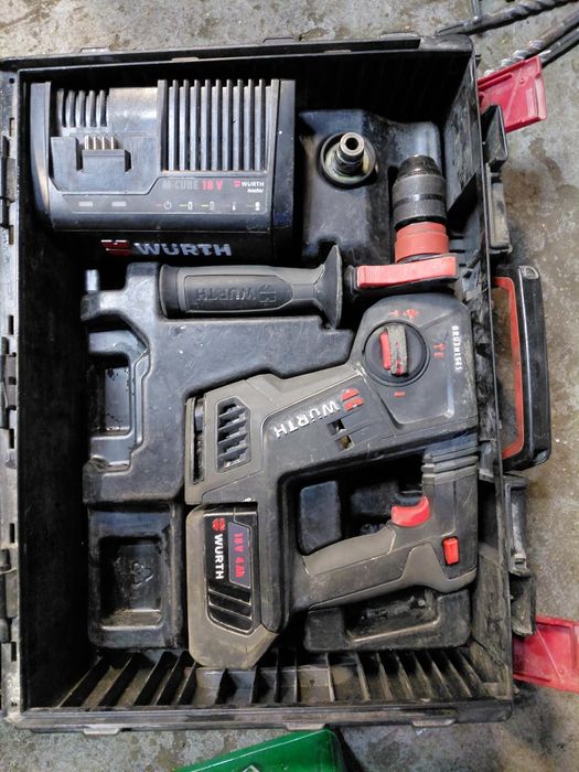 młotowiertarka akumulatorowa Würth ABH 18 COMPACT, bateria , ładowarka,  walizka