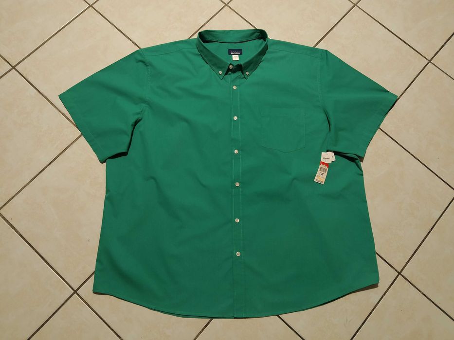 BASIC EDITIONS USA - NOWA! z Metkami Koszula Męska krótki rękaw - 5XL