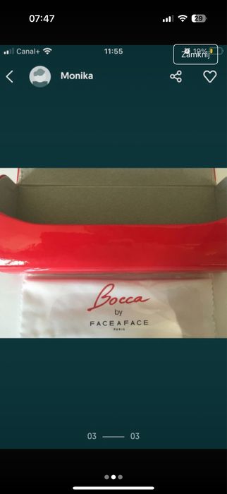 Markowe  etui na okulary lakier. renomow. firmy Bocca by Face a Face