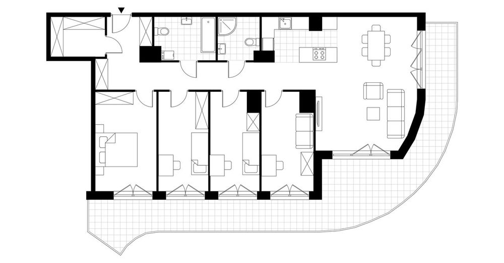 5-pokojowe mieszkanie 107m2 + loggia Bezpośrednio