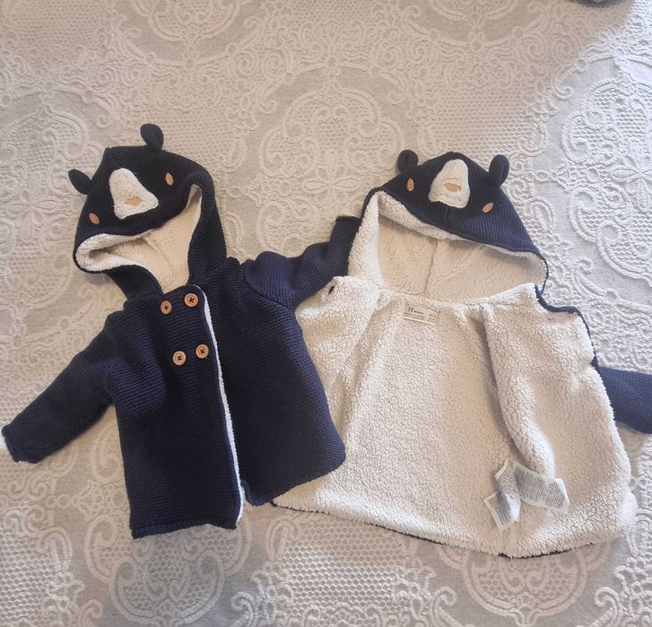 Quispos e casacos de malha para gémeos dos 0-12meses