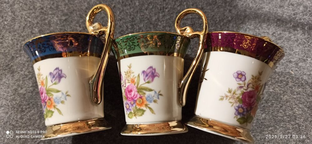 Porcelana KOLEKCJONERSKA DUO Mokka Złocenia