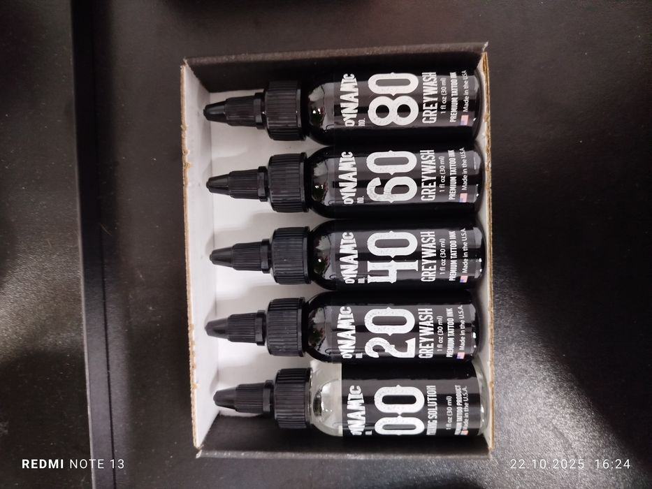 Набір фарб для тату. Тіньові.