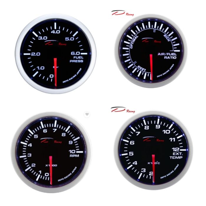 Manómetro DEPO pressão de turbo óleo água egt rpm afr