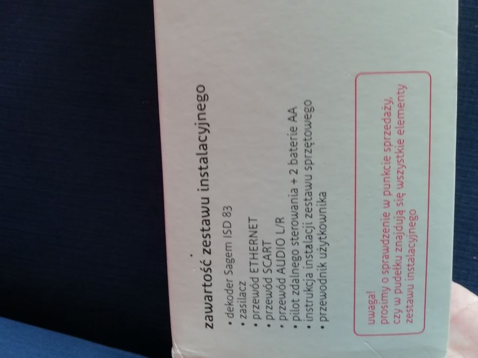 Dekoder SAGEM ITAD83