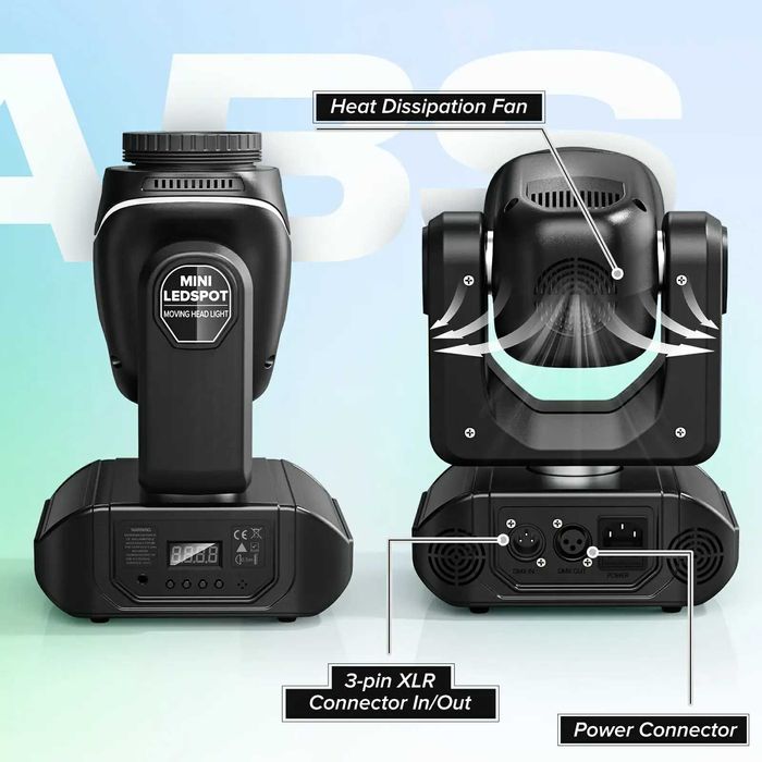 Głowa ruchoma UKING ZQ02061 dmx 80W LED Ring DMX 10gobo prism + PILOT