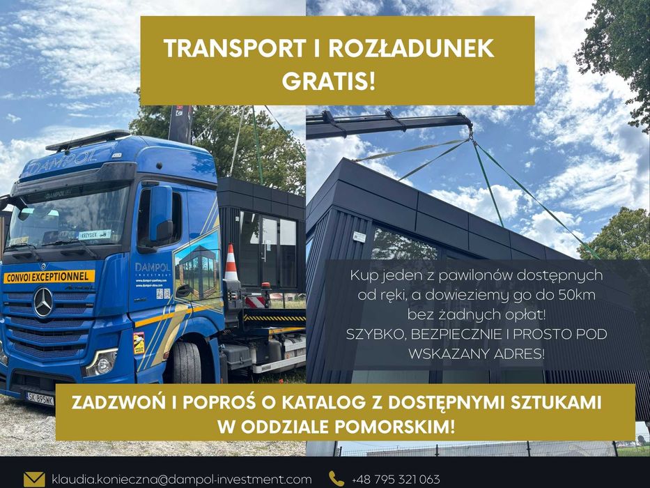 nowoczesny pawilon 8x3 24m2 /handlowy, biurowy, gastronomia, domek /GDANSK
